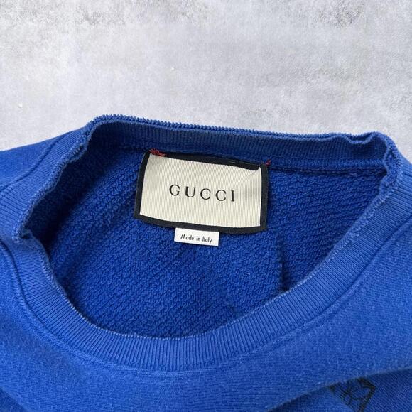Y2K Gucci Soave Amore Blue Snake sweatshirt - Picture 2 of 8